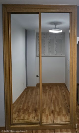 Frente armario roble y espejo