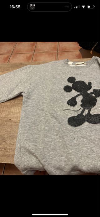 Sudadera Gris Mickey Mouse Talla L Mango