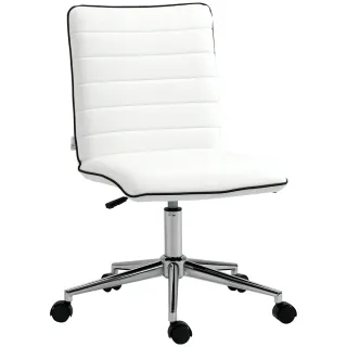 Silla de Oficina Giratoria Ajustable Blanca