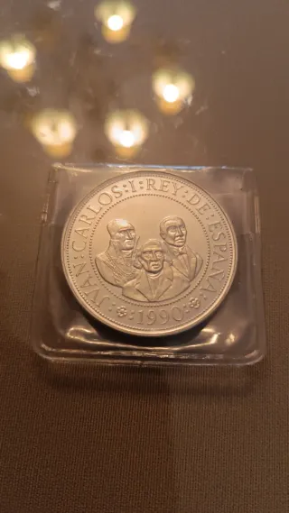 Moneda de plata Juan Carlos I Rey de España 1990