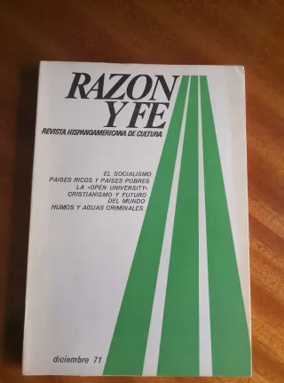 4 revistas Razón y Fe. Años 70
