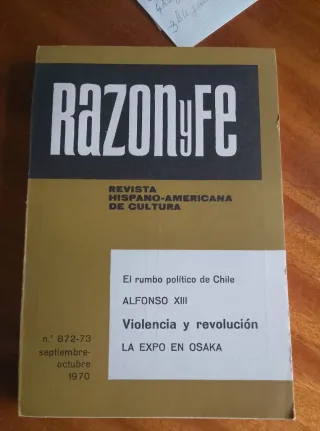 4 revistas Razón y Fe. Años 70