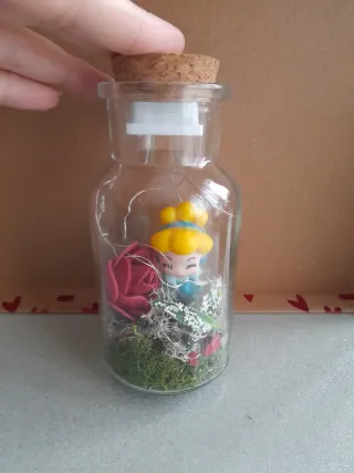 Tarro cristal con figura Disney San Valentín