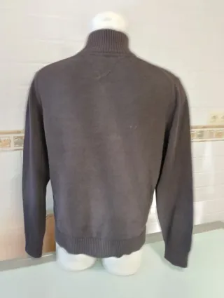 Jersey Tommy Hilfiger Marrón Media Cremallera