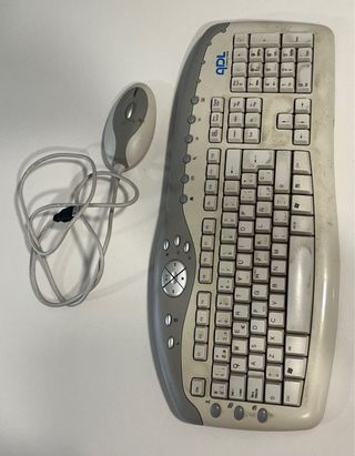 Teclado y Ratón ADL Gris/Blanco