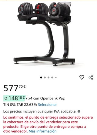 Mancuernas Bowflex Ajustables 24kg con Soporte