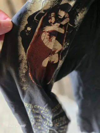 Camiseta heavy negra manga larga