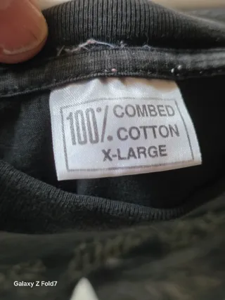 Camiseta heavy negra manga larga