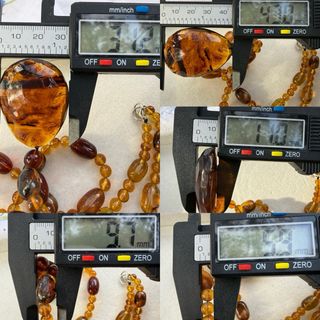 Collar de ámbar y colgante