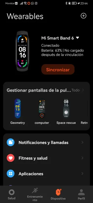 Reloj Inteligente Xiaomi MI SMART BAND 6, Negro.