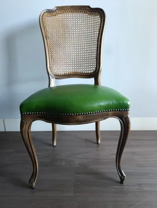 6 Sillas Comedor Madera y Rejilla