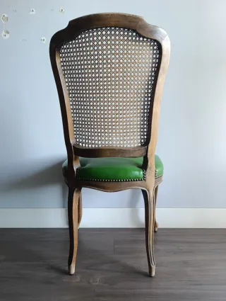 6 Sillas Comedor Madera y Rejilla