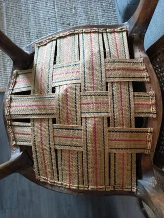 6 Sillas Comedor Madera y Rejilla