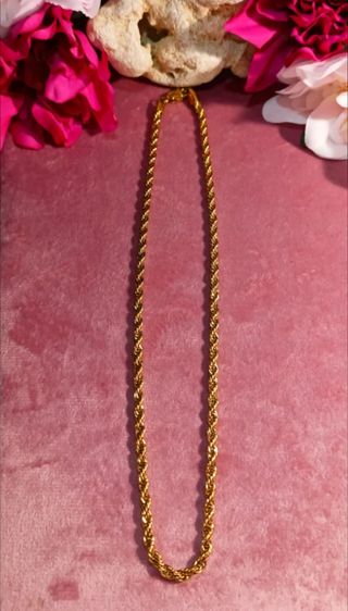 Cadena Cuerda Chapada Oro 18K