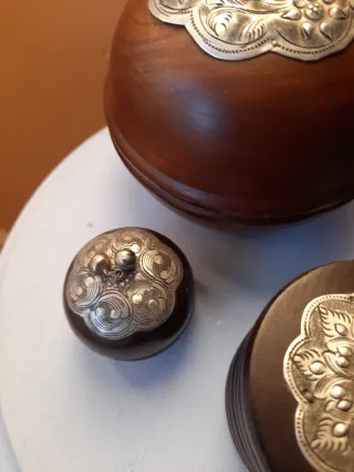 Cajas decorativas madera y metal