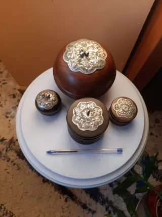 Cajas decorativas madera y metal