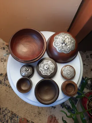 Cajas decorativas madera y metal