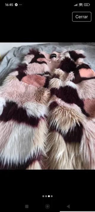 Chaleco de pelo multicolor mujer