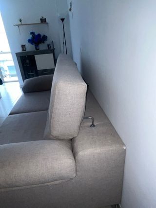 Sofá Cama Beige Tela