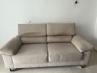 Sofá Cama Beige Tela
