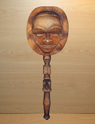 Antigua máscara África Ekpo Ibibio Ibio Eket 68 cm