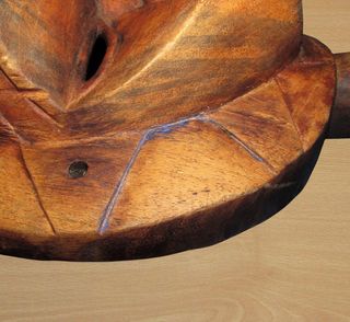 Antigua máscara África Ekpo Ibibio Ibio Eket 68 cm