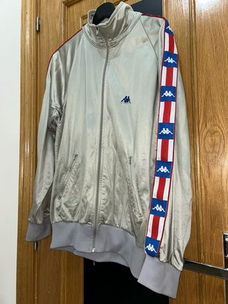 Chaqueta Kappa Anniston 222 Banda Vintage Gris