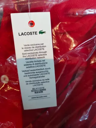Polo Lacoste Rojo Original