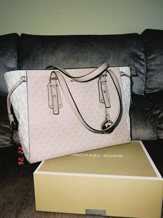 Michael Kors Nala Tote Bag Bege e Branco