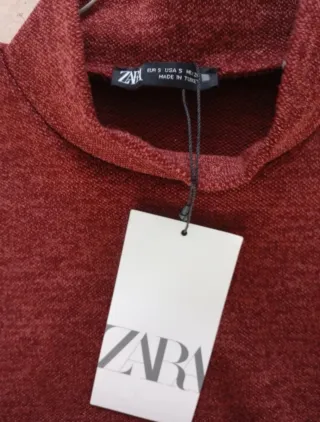 Jersey Zara burdeos talla S