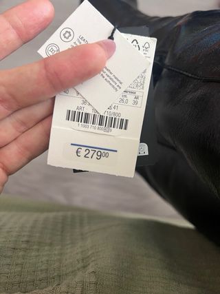 Botas altas piel Zara Talla 41