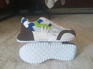 Sneakers Uomo Bianche Marroni