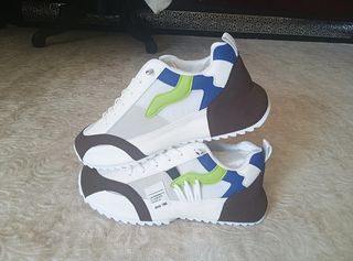 Sneakers Uomo Bianche Marroni