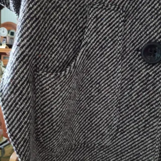 Mantella Estremo foderata tg.46 righe grigio