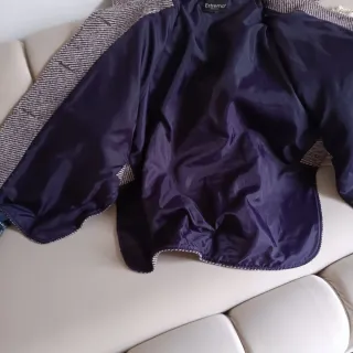 Mantella Estremo foderata tg.46 righe grigio