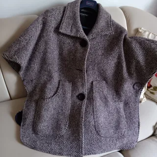 Mantella Estremo foderata tg.46 righe grigio