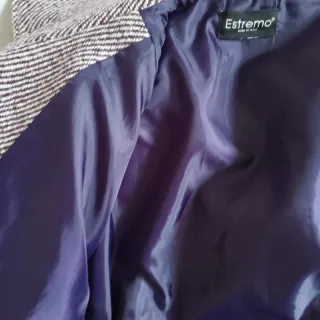 Mantella Estremo foderata tg.46 righe grigio