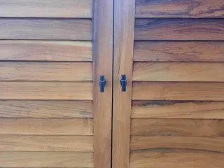 Mueble Botellero Madera Blanco y Marrón