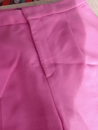 Pantalones Zara pinzas rosa chicle
