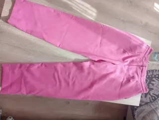 Pantalones Zara pinzas rosa chicle