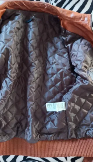 Giacca Giubbotto Donna  Vera Pelle Marrone Tg S