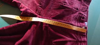 Pantaloni Velluto Bordeaux Vintage Carrot