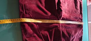 Pantaloni Velluto Bordeaux Vintage Carrot