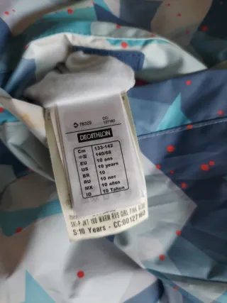 Chaqueta reversible Wedze 10 años