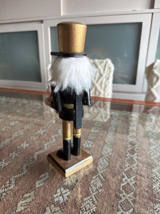 Muñeco Cascanueces Tamborilero Dorado