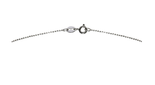 Collana 925 con perla nera 8 mm