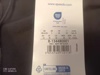 Bañador Speedo Negro Talla M