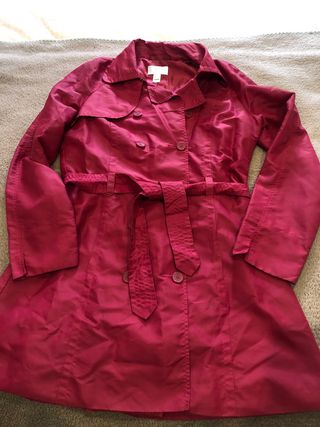 Gabardina fucsia Mango Talla M