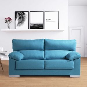 Sofá de tela azul modelo 15