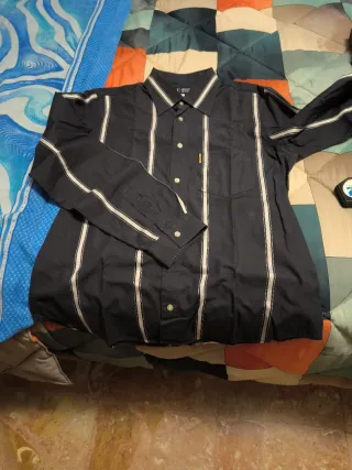 Camicia Armani Jeans Uomo Blu/Bianco Taglia XL